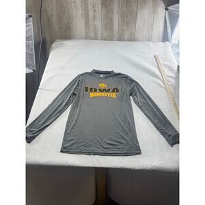 Men’s Iowa Hawkeyes Long Sleeve Performance Shirt Gray Athletic Tee